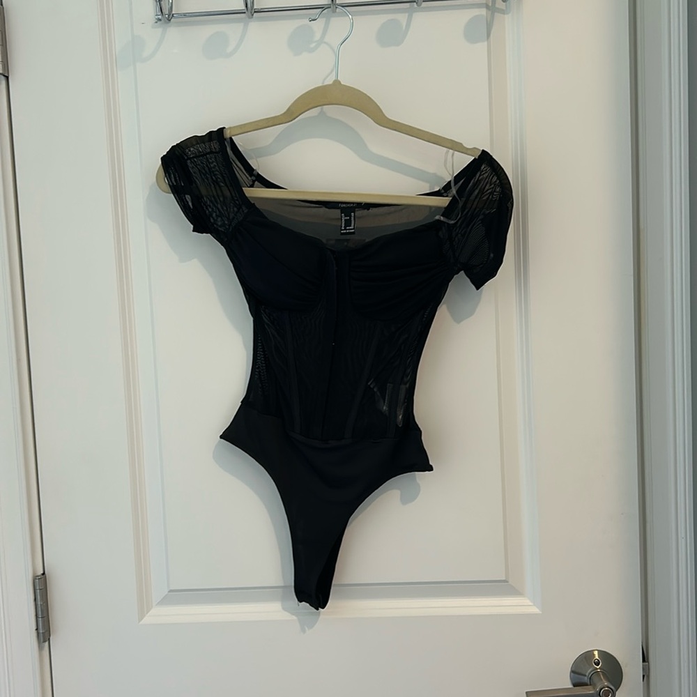 Black Sheer Bodysuit